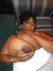 Black mama with thick ass and  super huge boobs