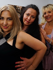 Three naughty housewives going full lesbian